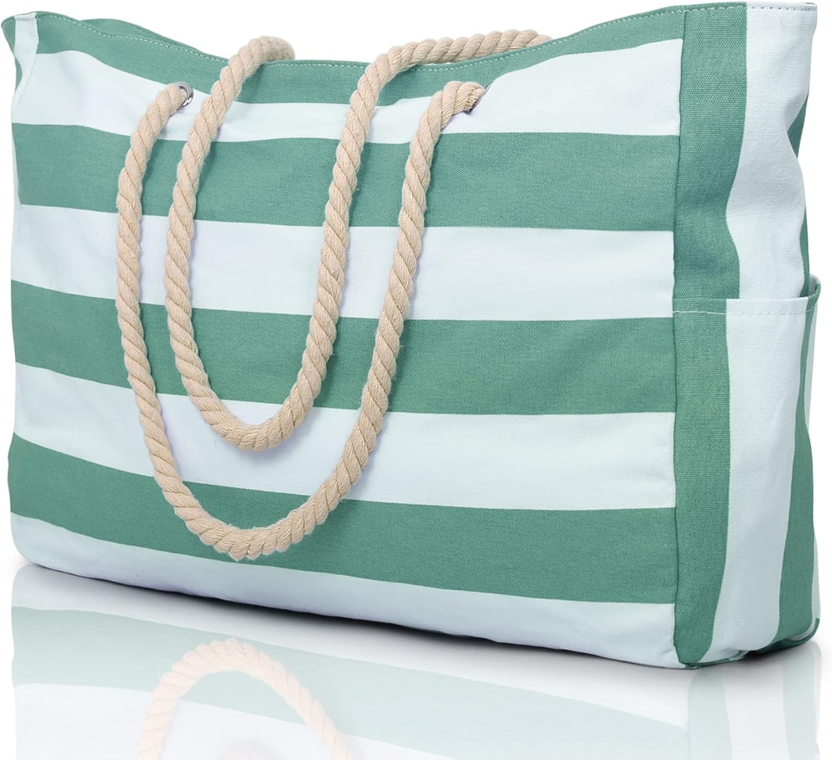 Waterproof Oversized Beach Tote Bag 20L Sandproof Zip Travel Carryall