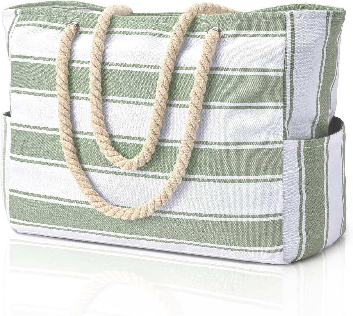 Waterproof Oversized Beach Tote Bag 20L Sandproof Zip Travel Carryall