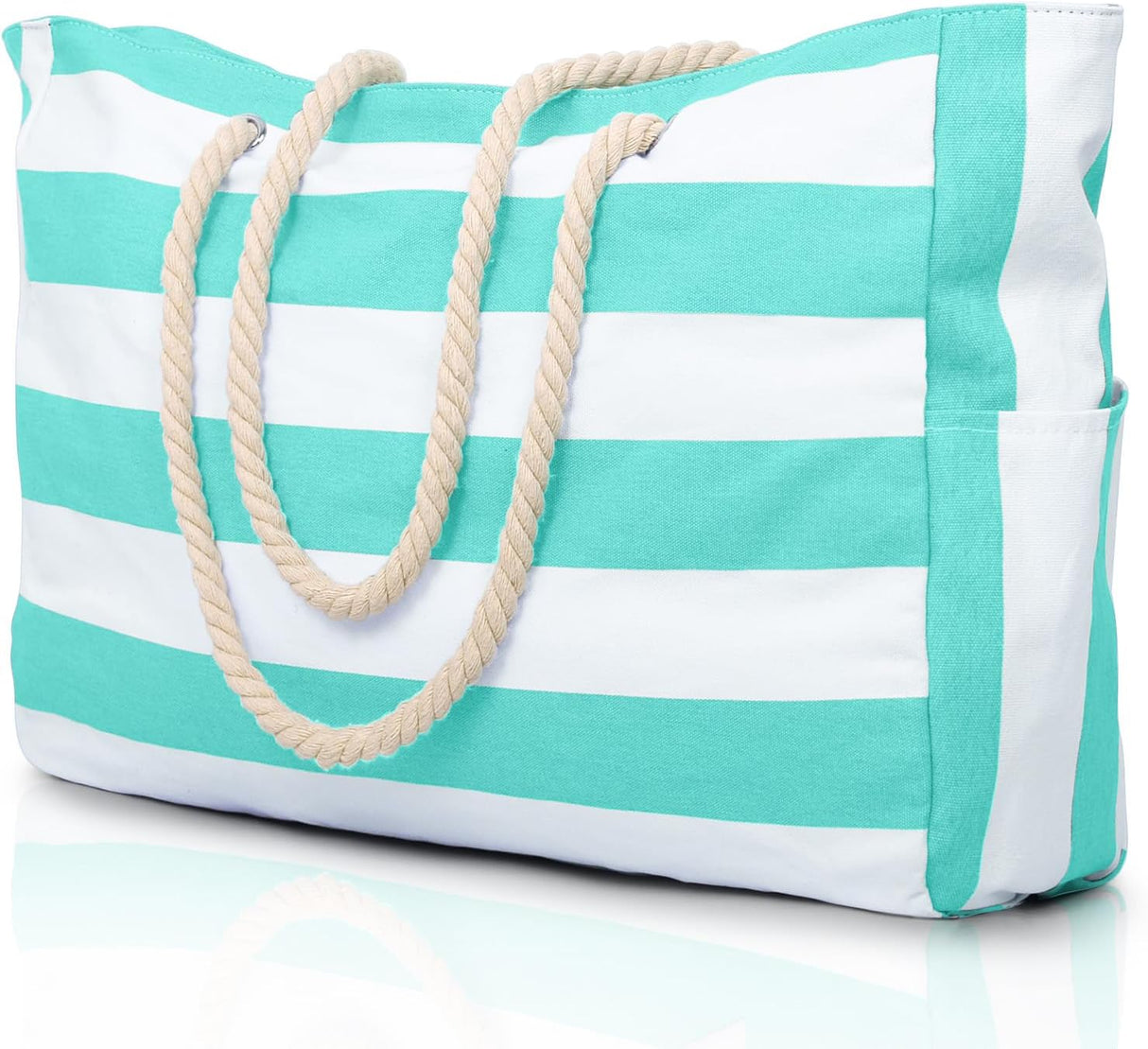 Waterproof Oversized Beach Tote Bag 20L Sandproof Zip Travel Carryall