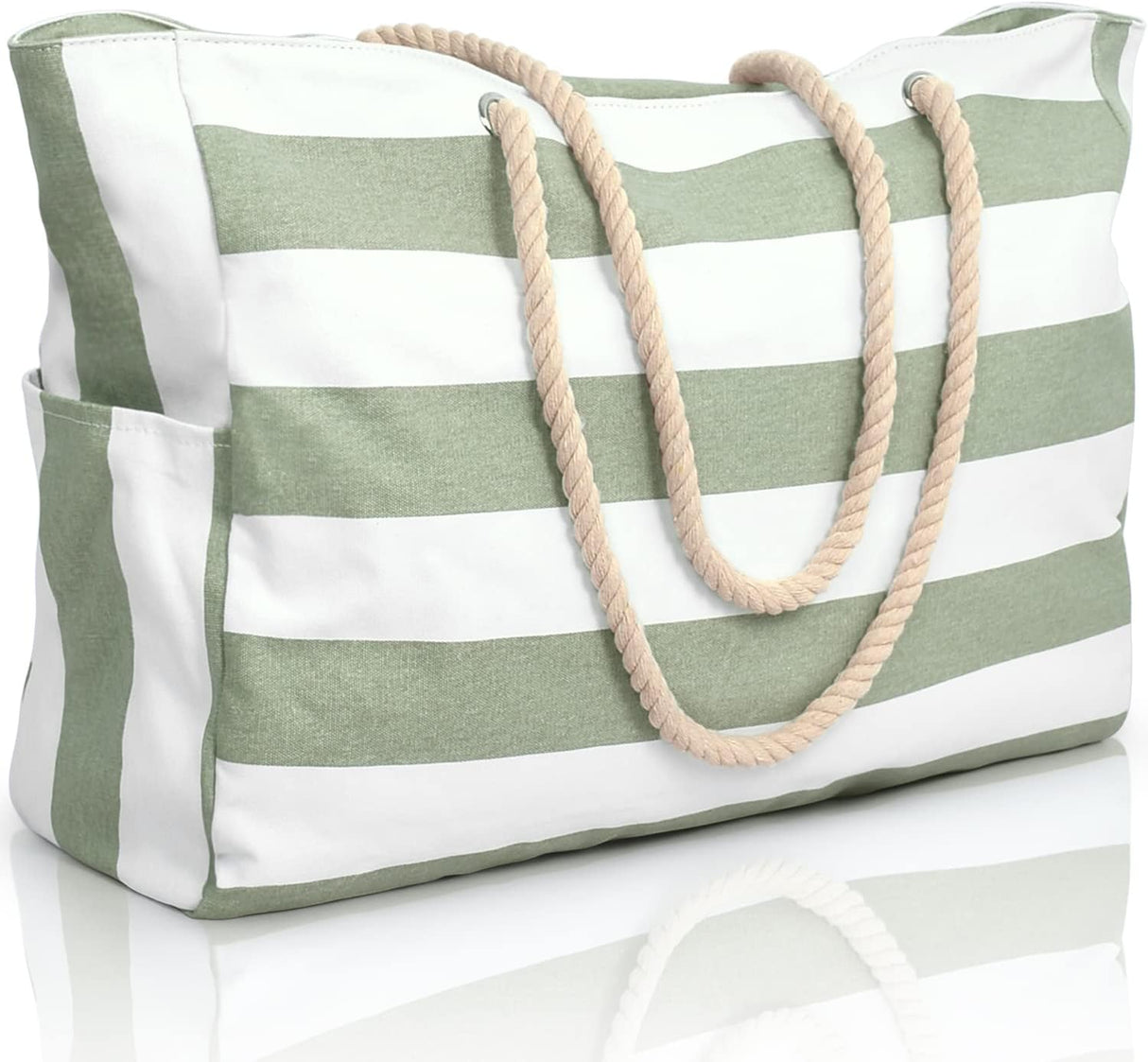 Waterproof Oversized Beach Tote Bag 20L Sandproof Zip Travel Carryall