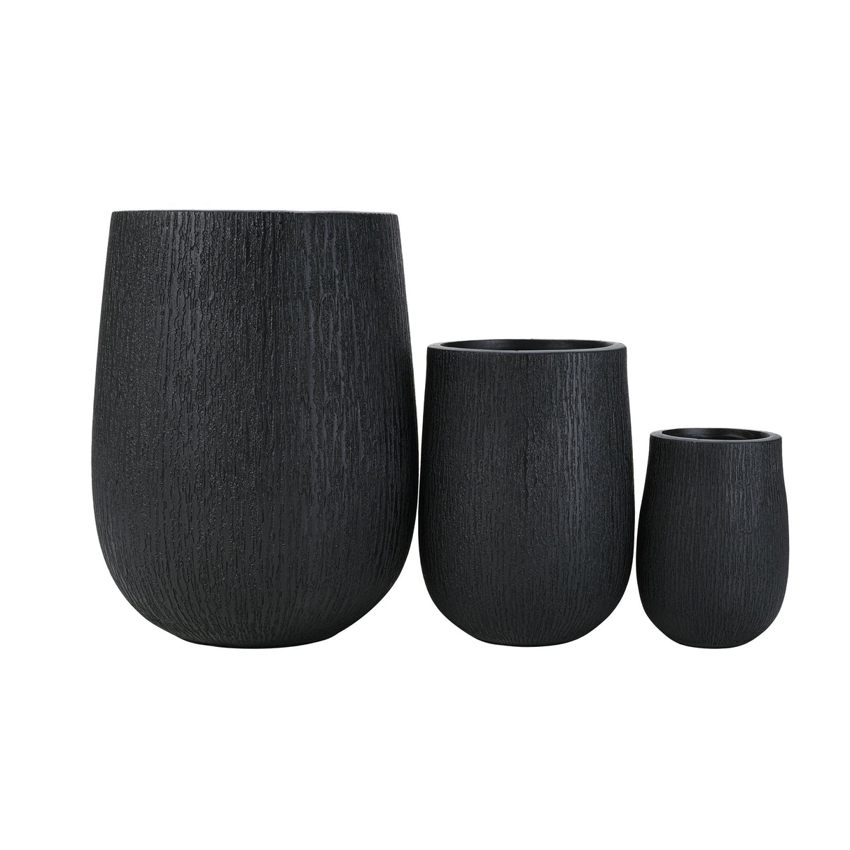 U_Style Egg-Shaped Lightweight MGO Outdoor Planter Set of 3