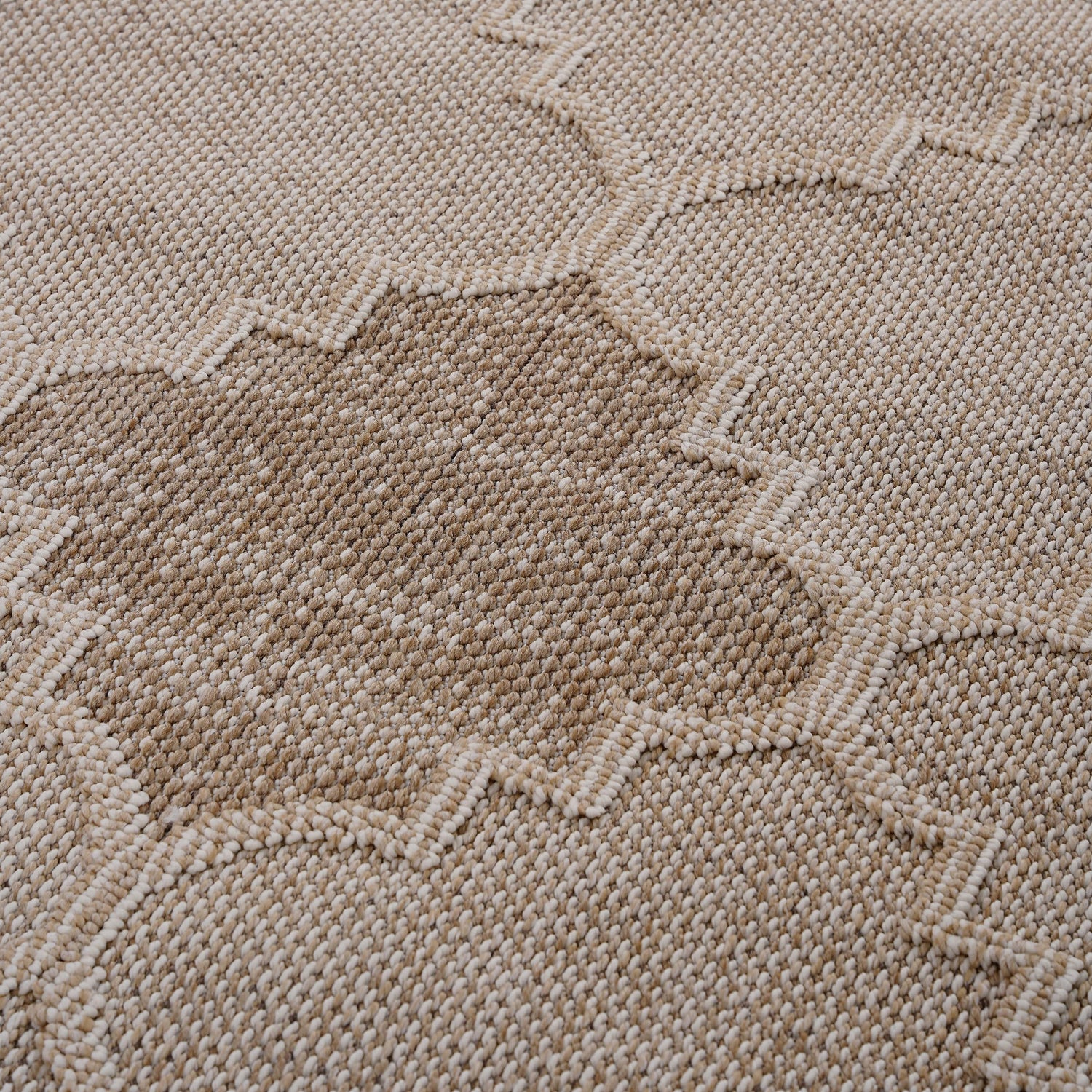 NAAR Guros Collection 4X6 Cream /Trellis Indoor/Outdoor Area Rug