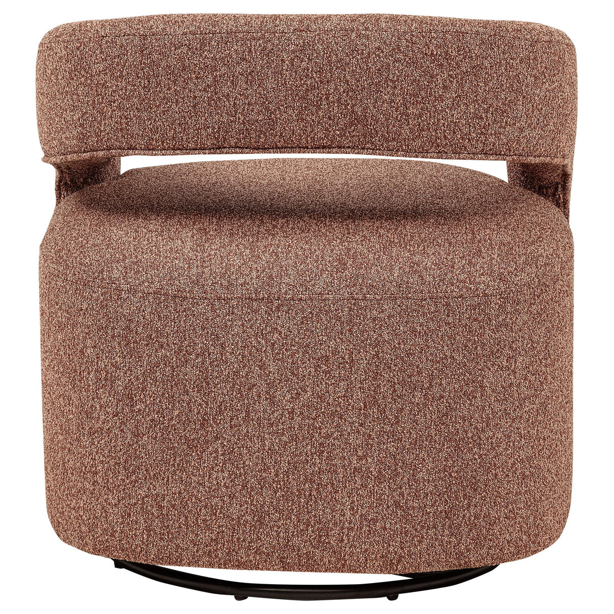 Westhill Boucle Upholstered Swivel Accent Chair Berry