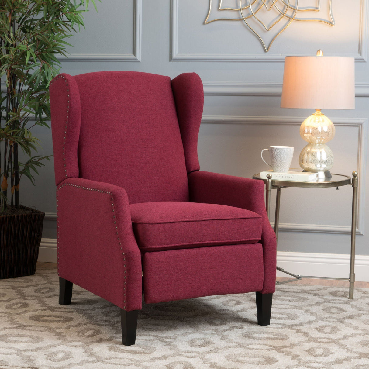 Westeros Wing Back Fabric Upholstered Recliner