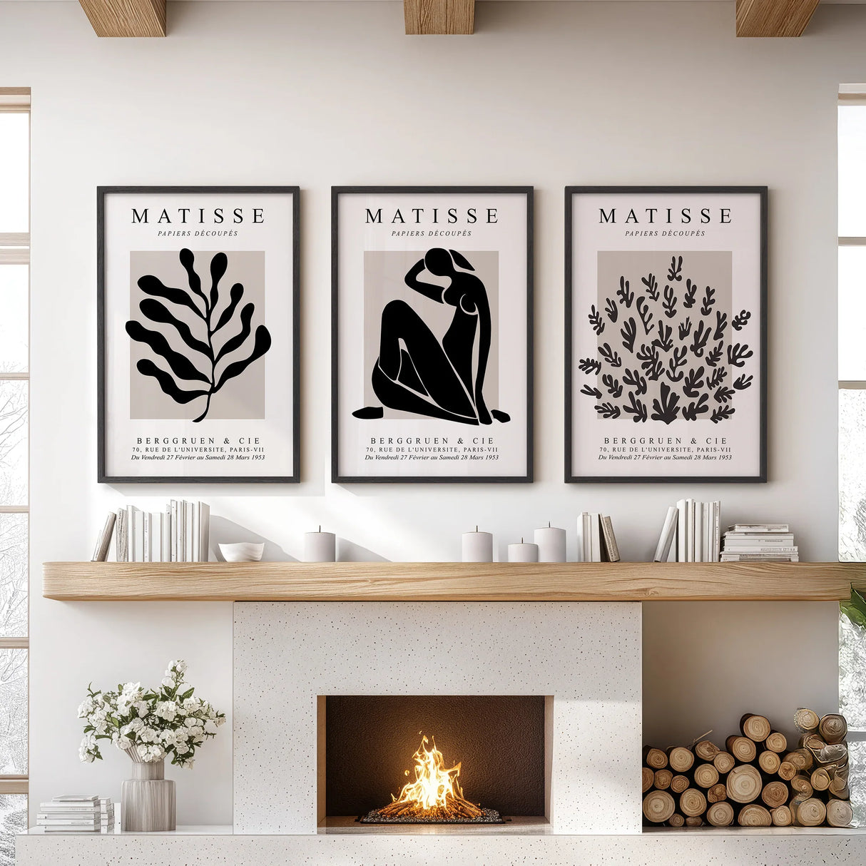 Matisse Posters Set of 3. Minimalist Botanical, Figure Prints