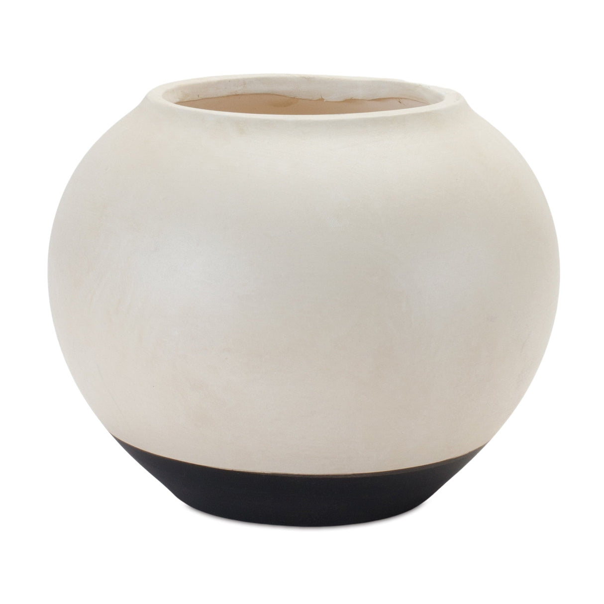 Beige Two Tone Ceramic Vase 8.75"D - Tuesday Morning - Vases