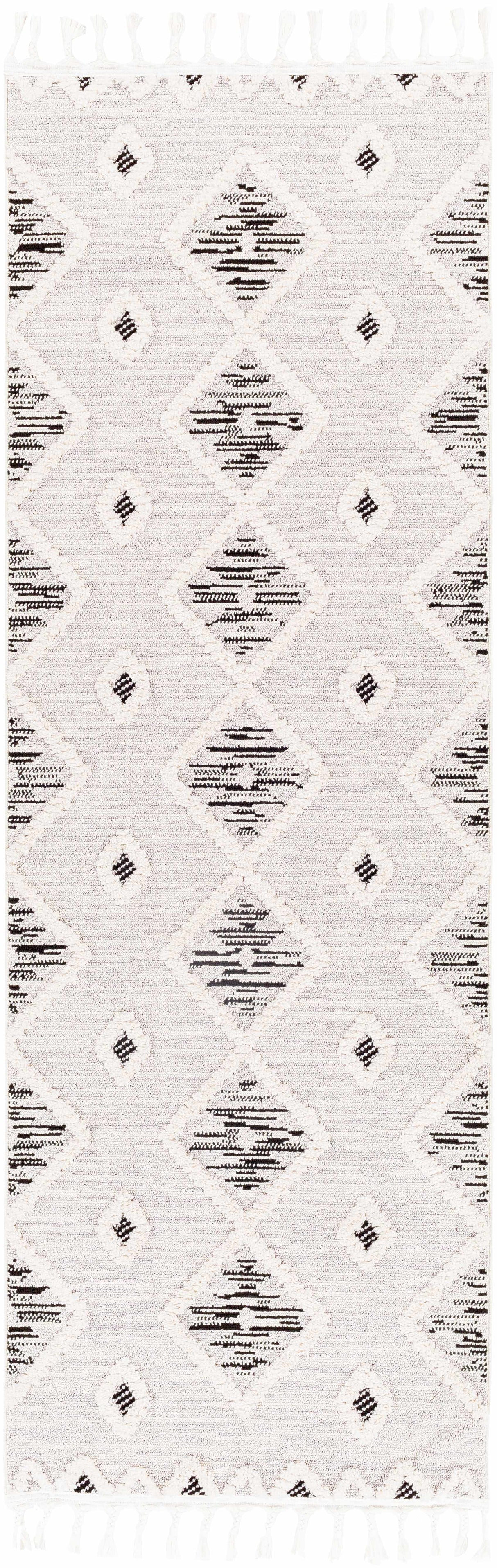 Belance High/Low Pile Rug with Tassels - Clearance