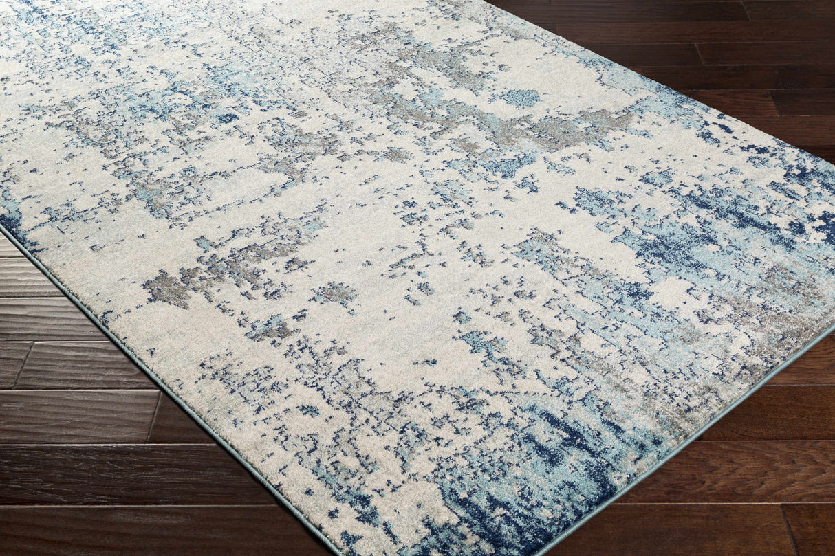 Beverly Abstract Blue Area Rug