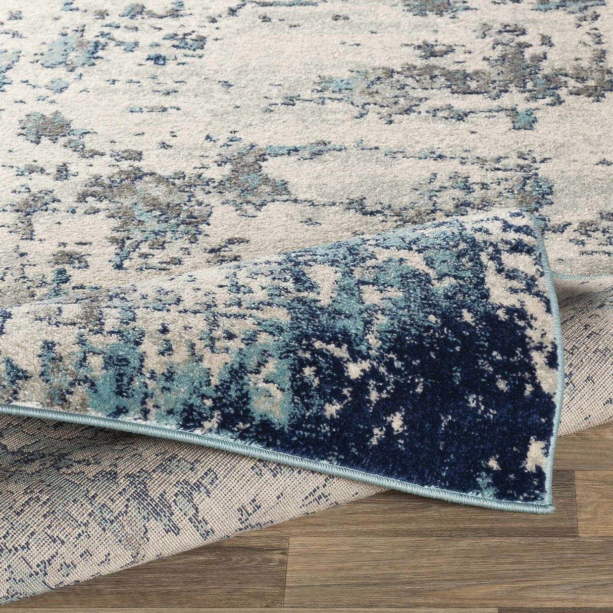 Beverly Abstract Blue Area Rug
