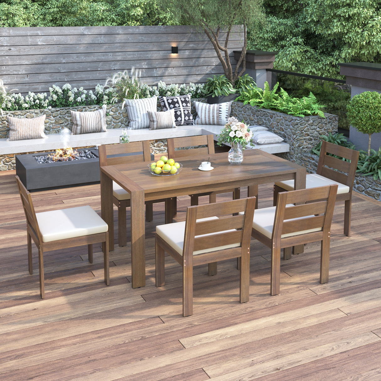 6-Person-Acacia-Wood-Outdoor-Dining-Ensemble-Outdoor-Dining-Sets