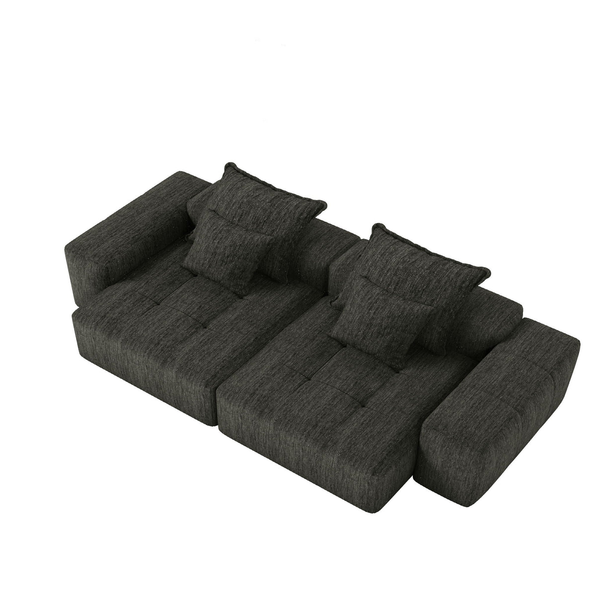 Modern Oversized Modular Sectional Sofa with Pillows - Multiple Colors