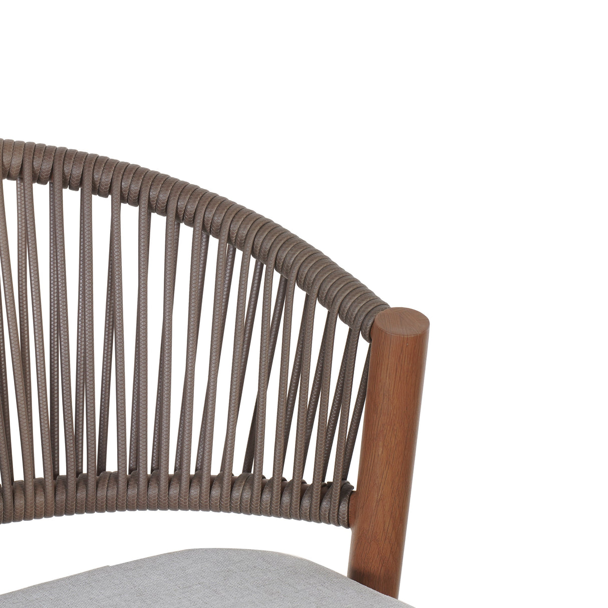 Outdoor 30.25' Bar Height Aluminum Frame Counter Stools with Scallop-shaped Backrest & Water-resistant CushionsSet of 2Teak Finish