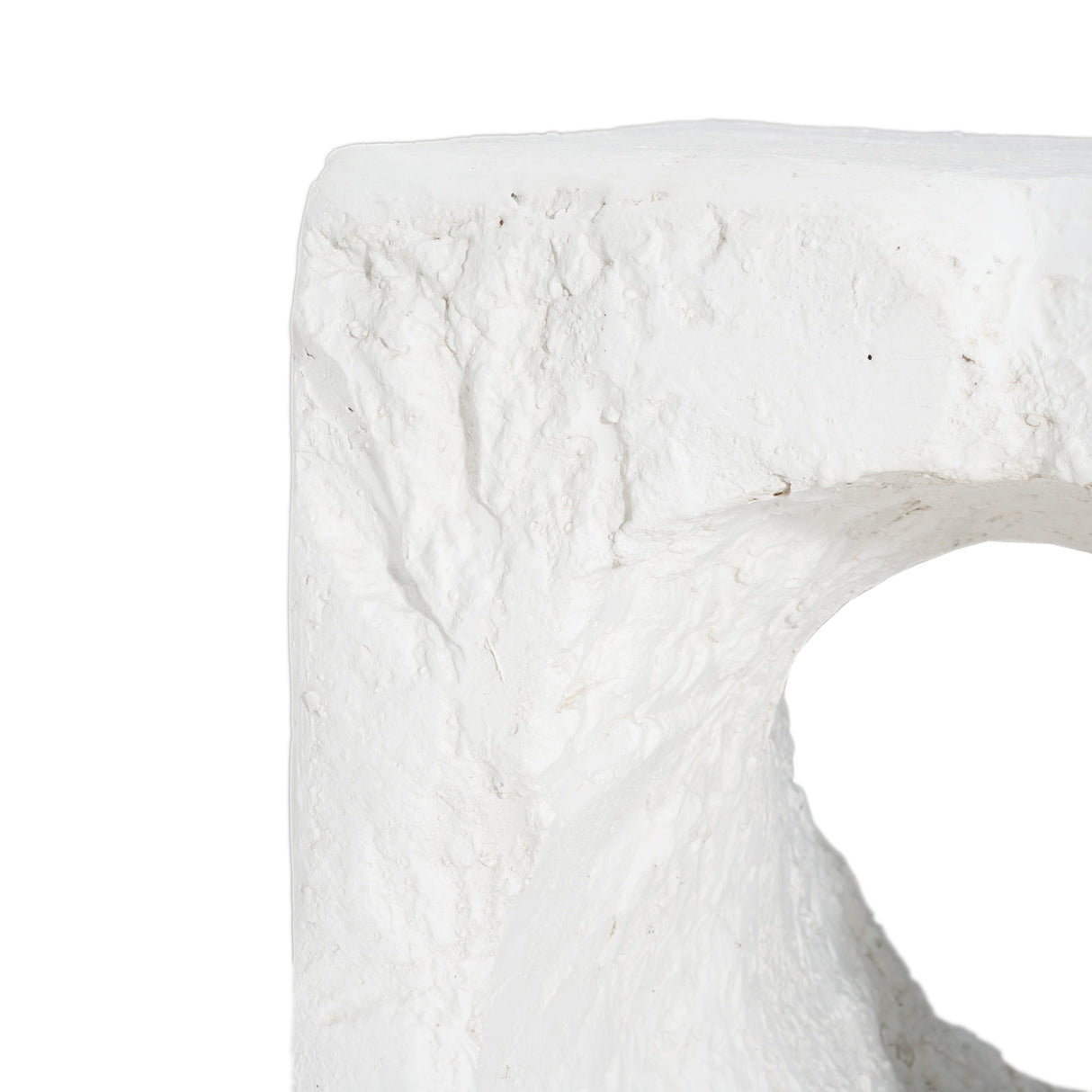 Lyra Outdoor Patio Karst Cave Inspired MGO Side Table White