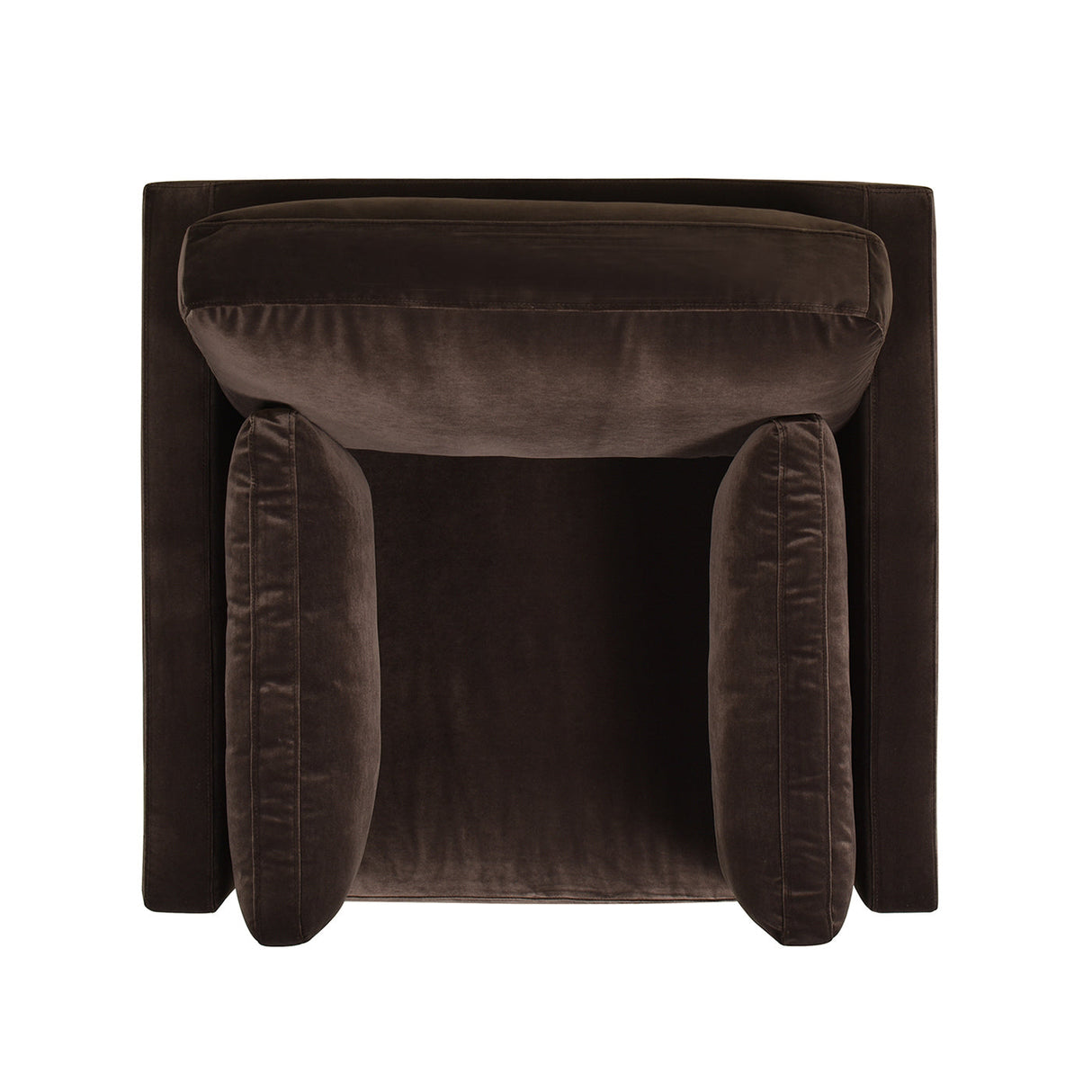 Knox 36" Modern Farmhouse Arm Chair, Deep Brown Performance Velvet