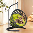 Cat-Swing-Bed-with-Stand-&-Cushion,-Green-Pet-Bed