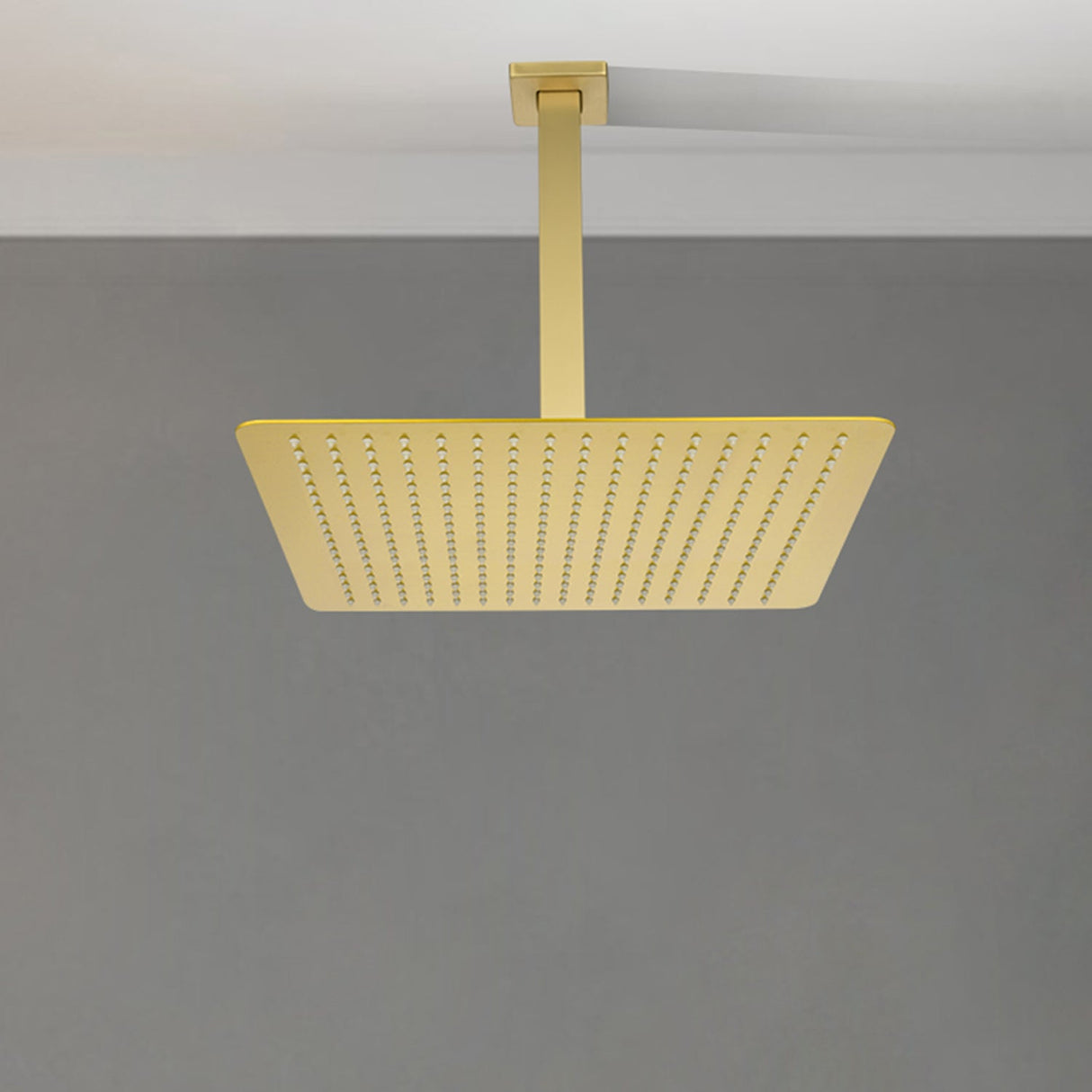 16 Inch Square Rain Shower Head - Brushed