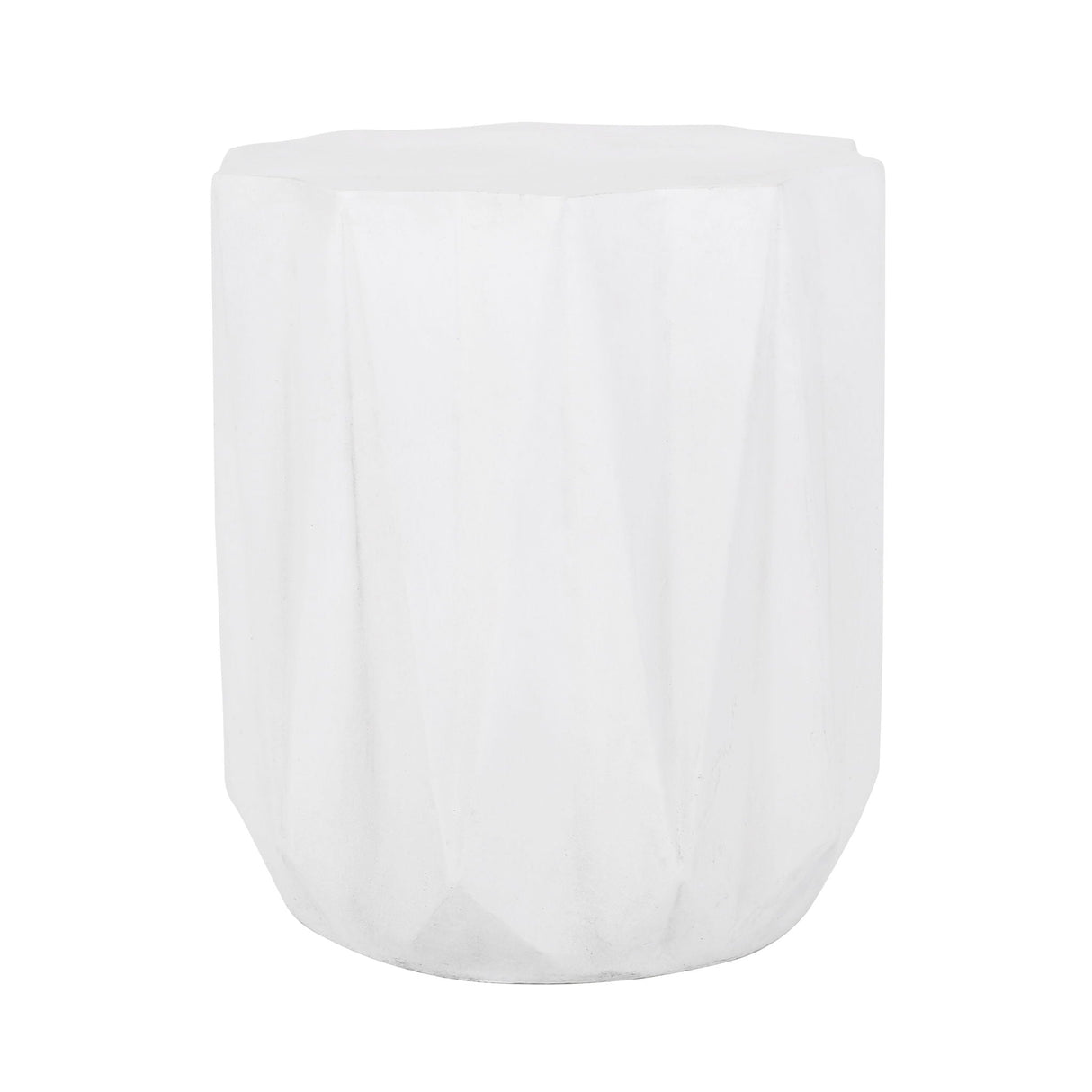 Outdoor Lightweight Concrete Side Table - Antique White