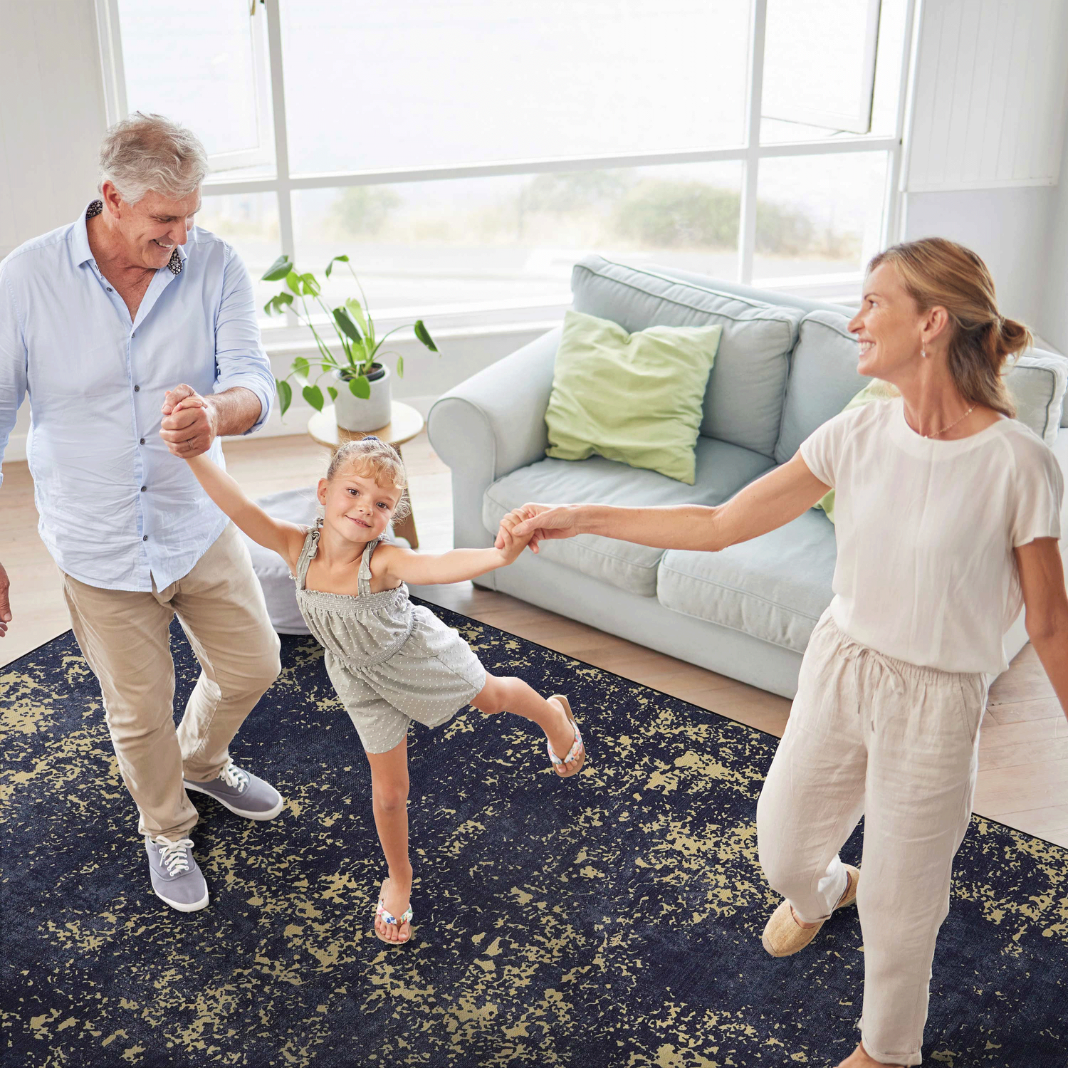 Naar Washable Area Rugs, Low-Pile, Non-Slip, Non-Shedding, Foldable, Kid & Pet Friendly