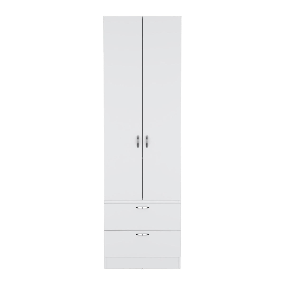Armoire Organiser, Two Shelves, Rod, Double Door Cabinet Armoire