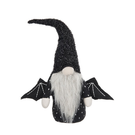 Fabric Black Gnome With Wings Decor
