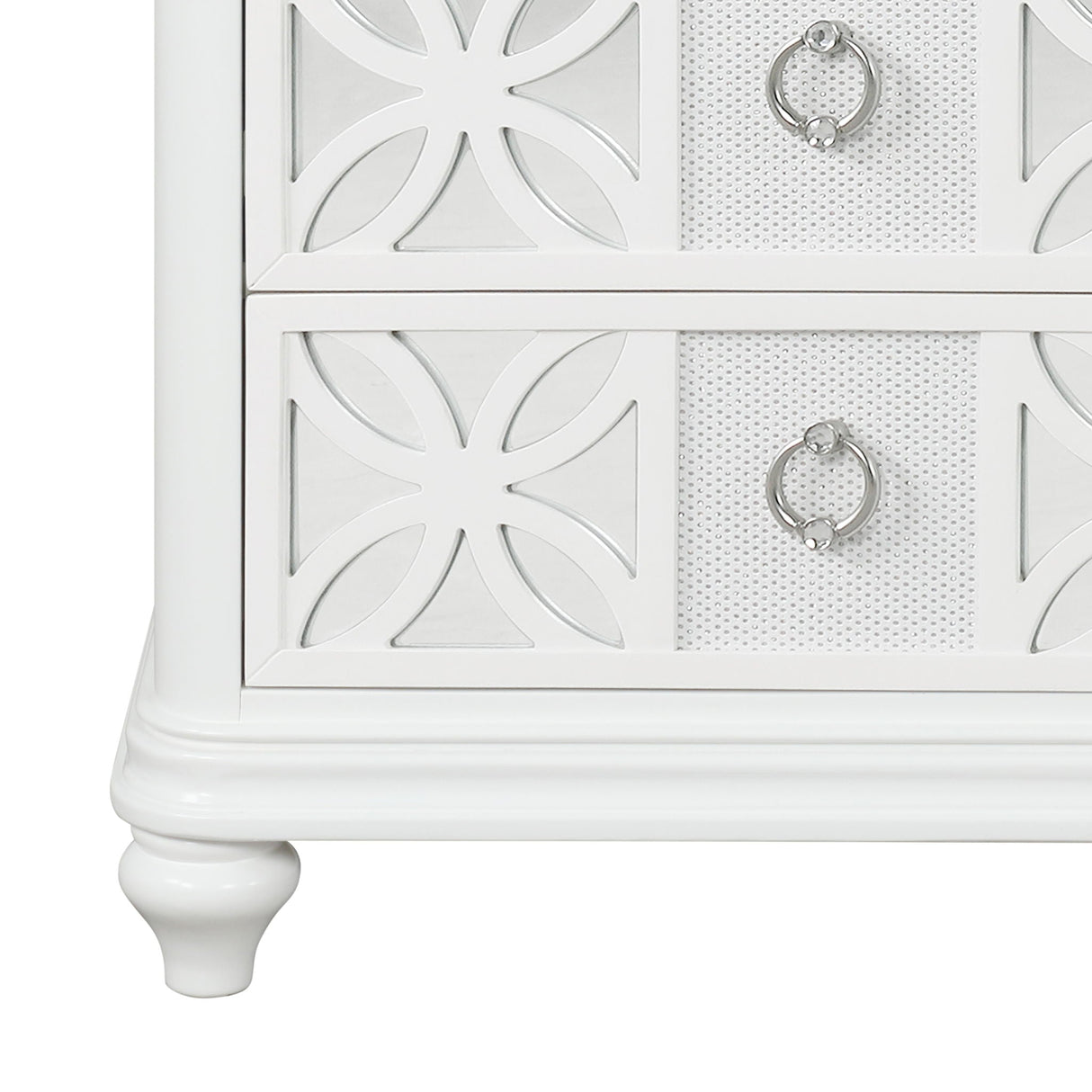 Abigale - 2 Drawer Nightstand With LED - White