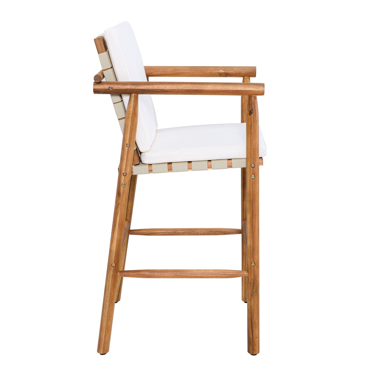 Outdoor Counter Height Bar Stools Set of 2 with Cushions