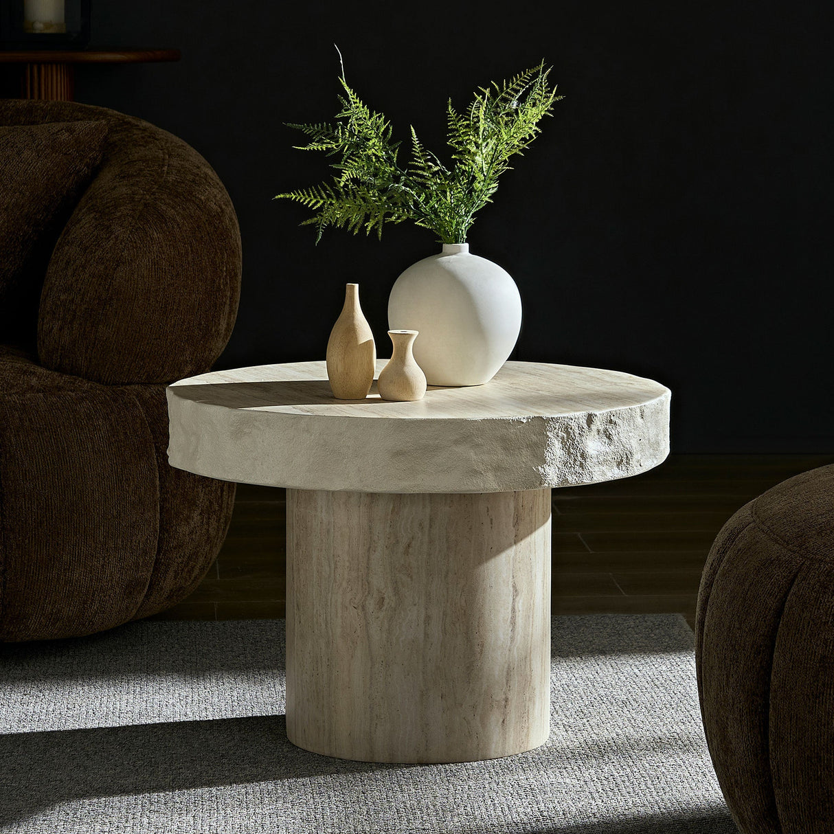 23.82 Inch Faux MARS Textural Patterns Coffee Table