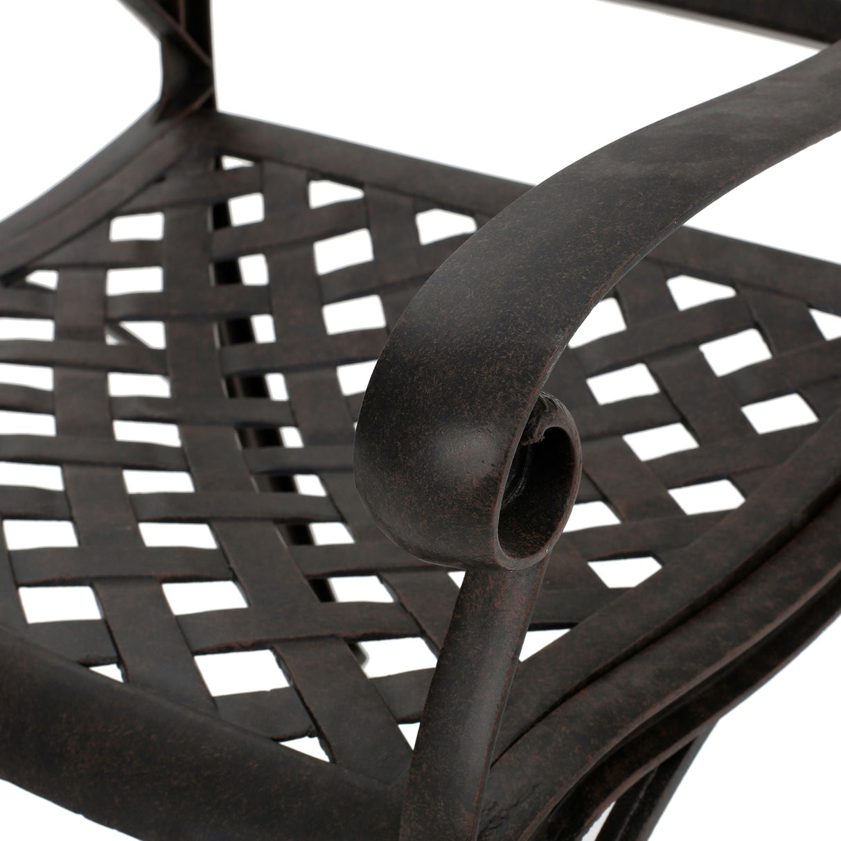 Patio Cast Aluminum Outdoor Dining Chairs (Set of 2) - Bronze