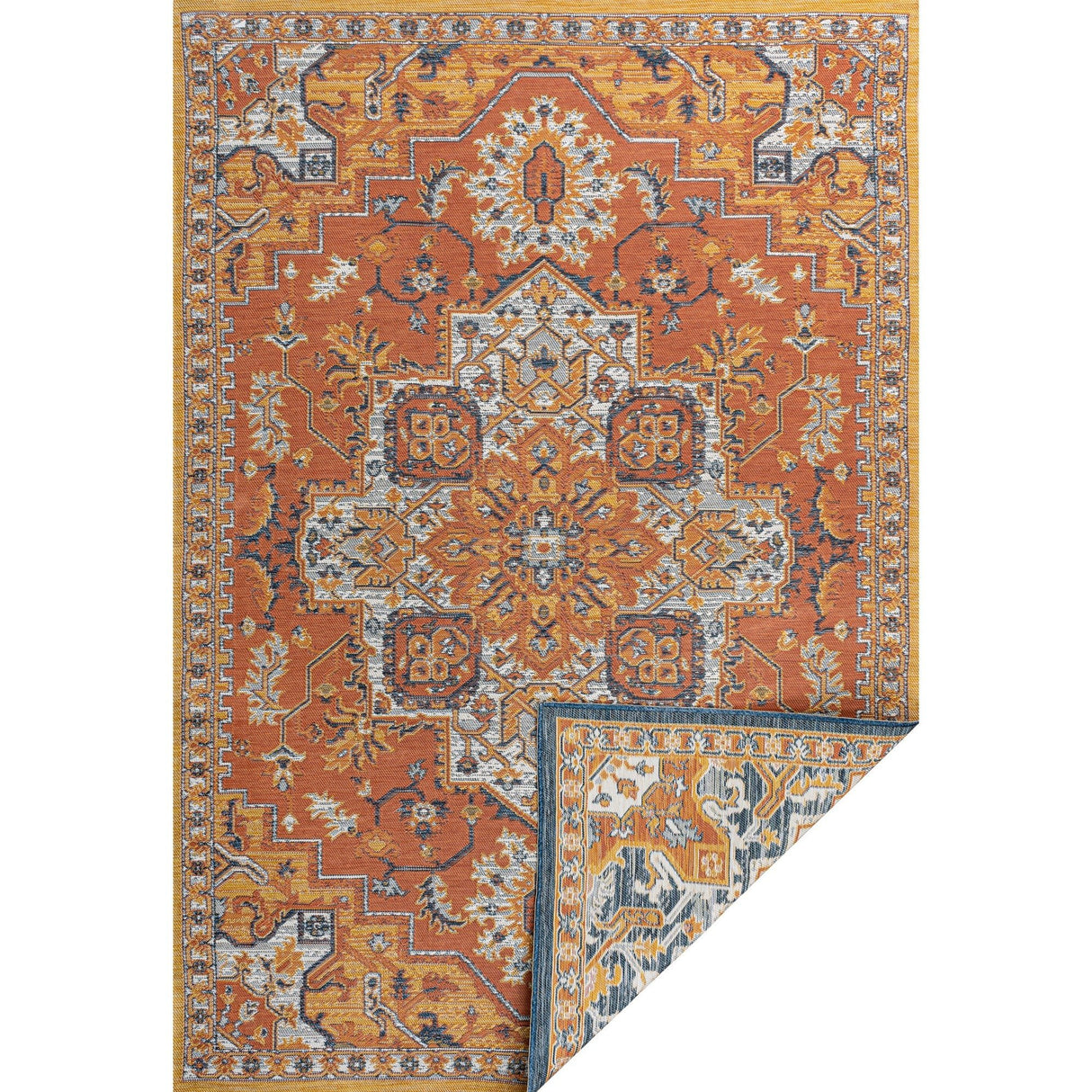 Bijan traditional vintage medallion reversible machine - washable indoor/outdoor area rug - Tuesday Morning - Outdoor Rugs