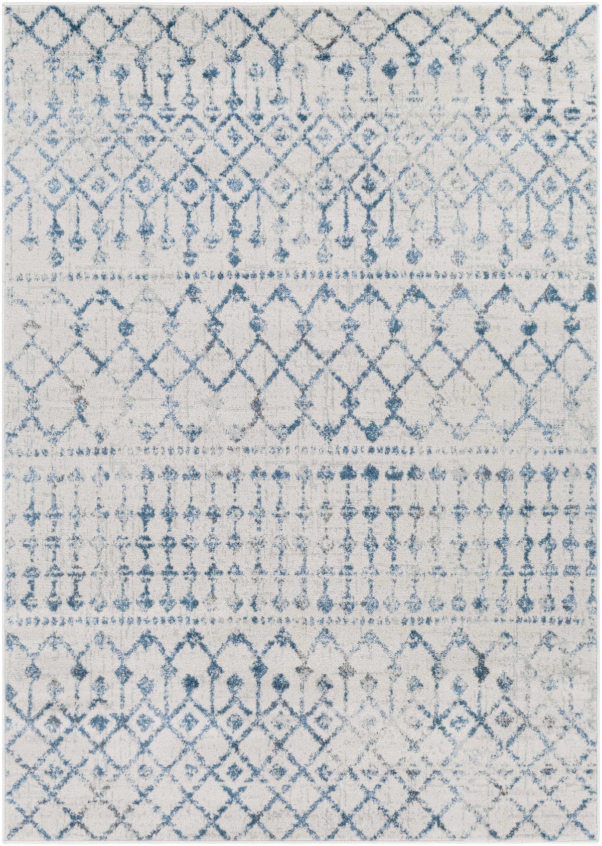 Binabalian Blue&White Tribal Area Carpet - Clearance