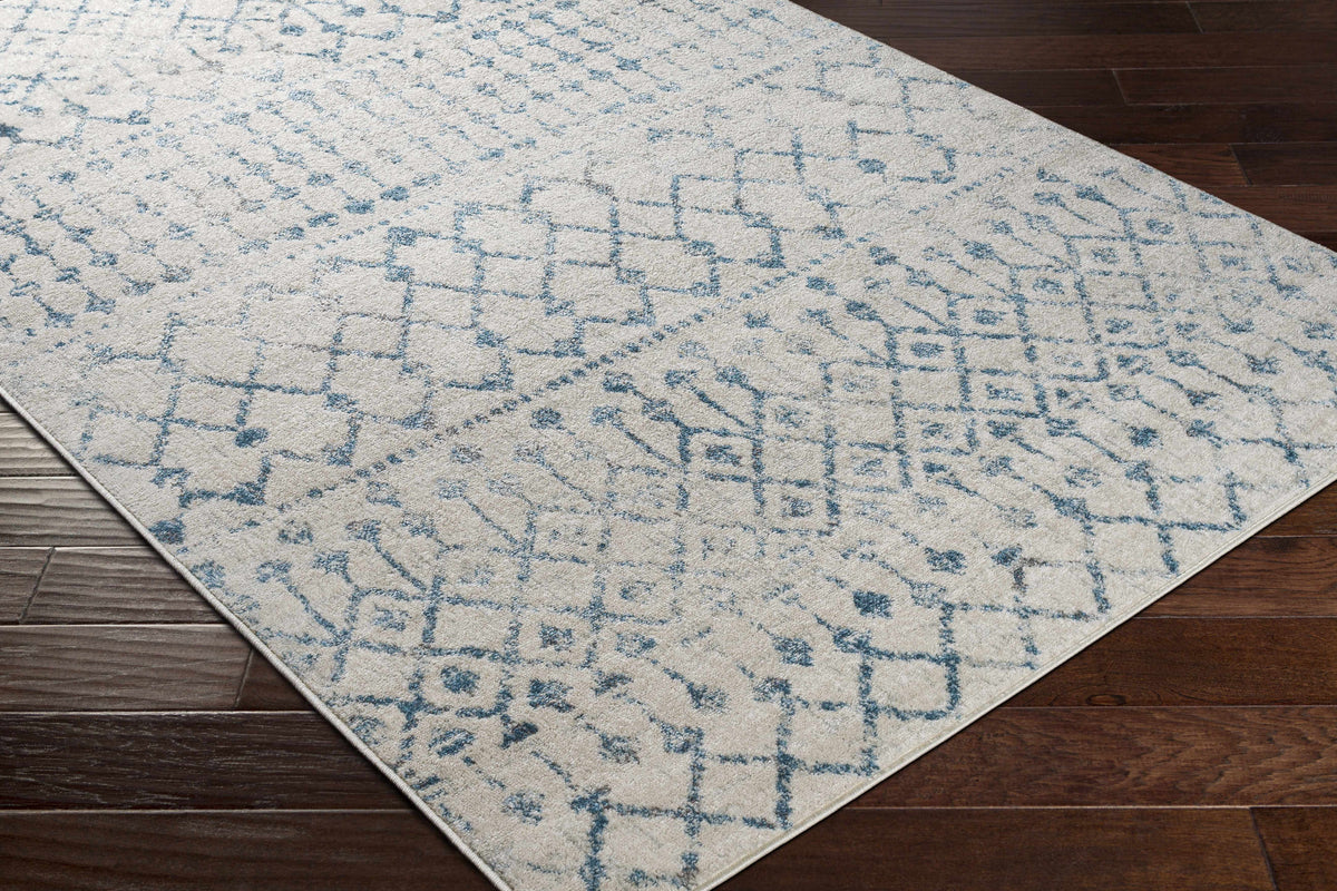 Binabalian Blue&White Tribal Area Carpet - Clearance