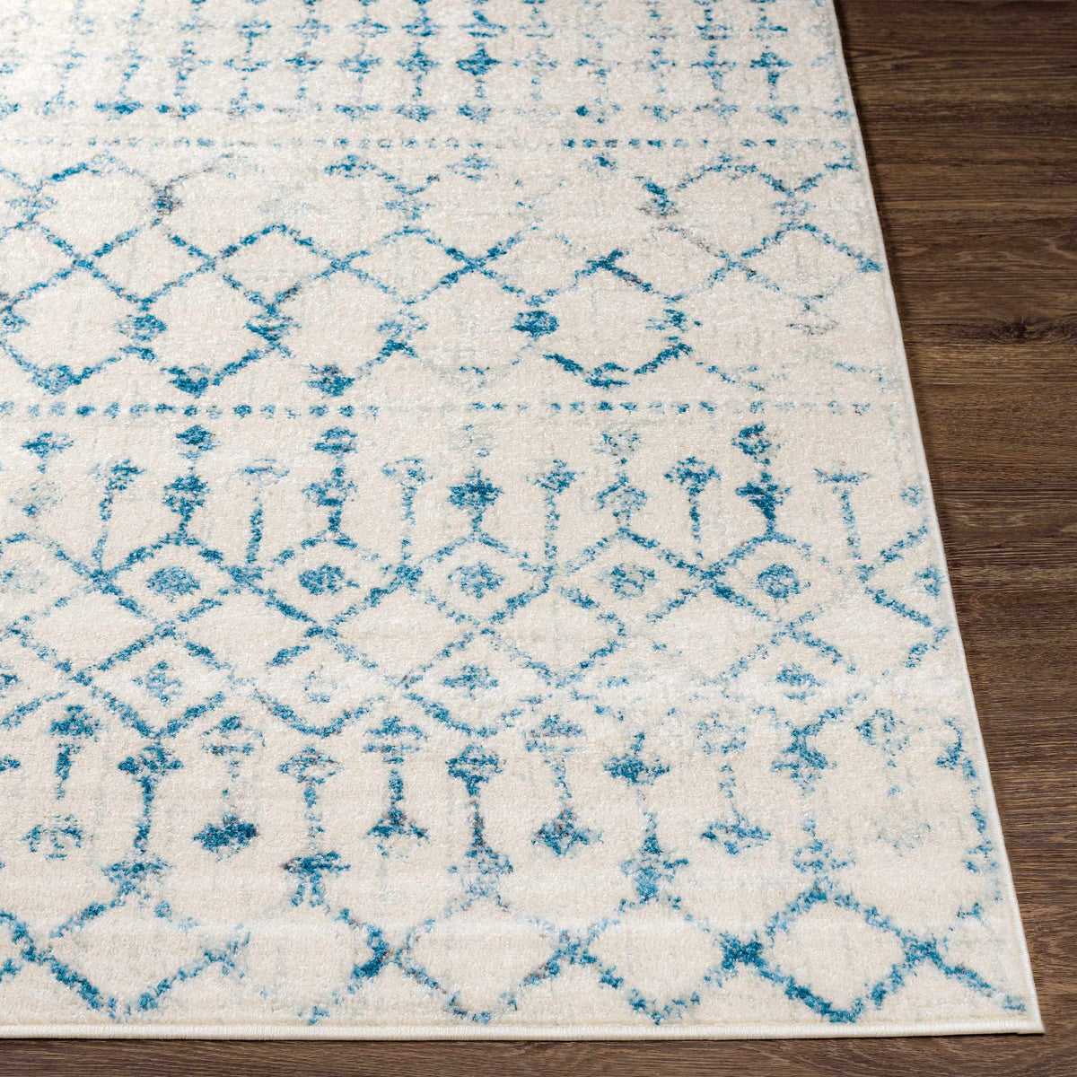 Binabalian Blue&White Tribal Area Carpet - Clearance