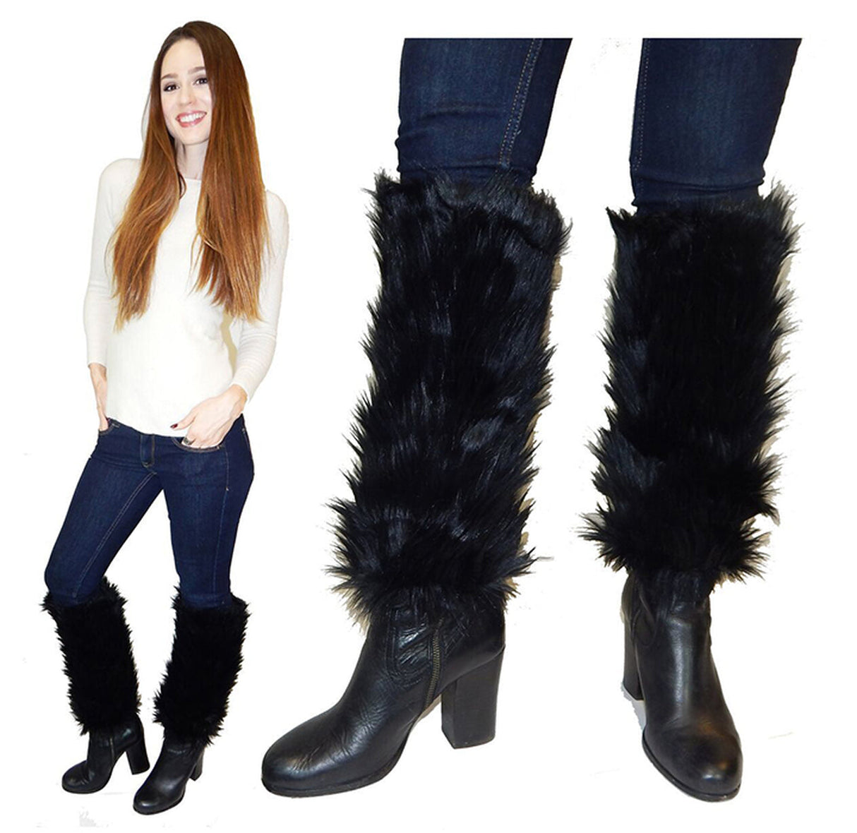Women’s Faux Fur Leg Warmer Sleeves
