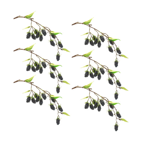 Blackberry-Twig-Vine-(Set-of-6)-Artificial-Non-Flowering-Plants