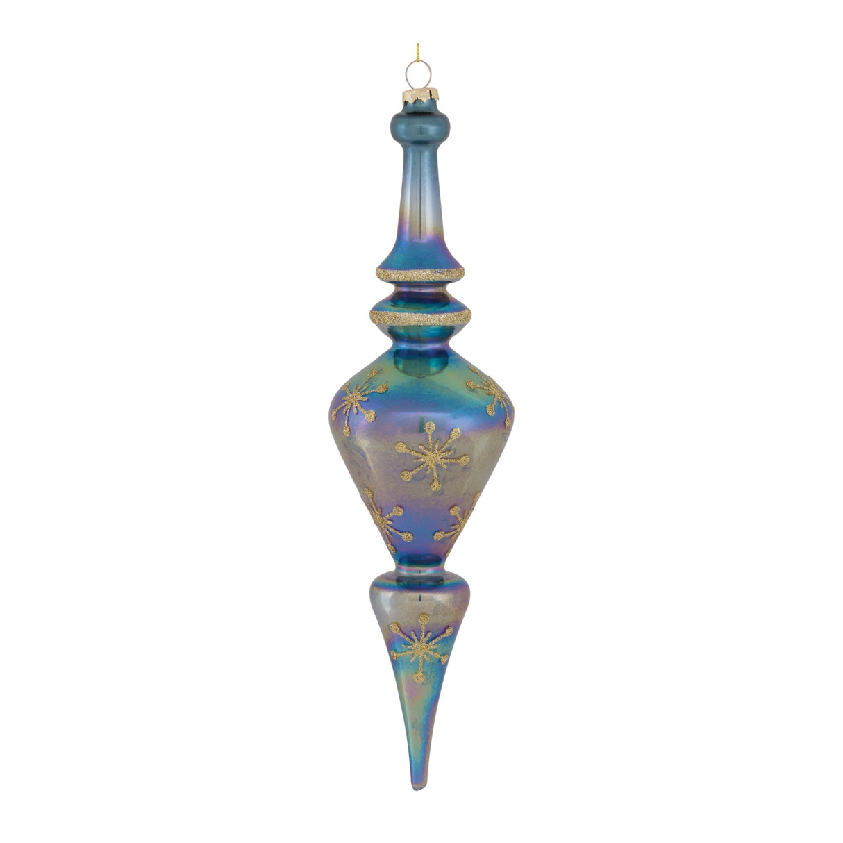 Blue Irredescent Glass Finial Drop Ornament (Set of 6) - Tuesday Morning - Decorative Objects