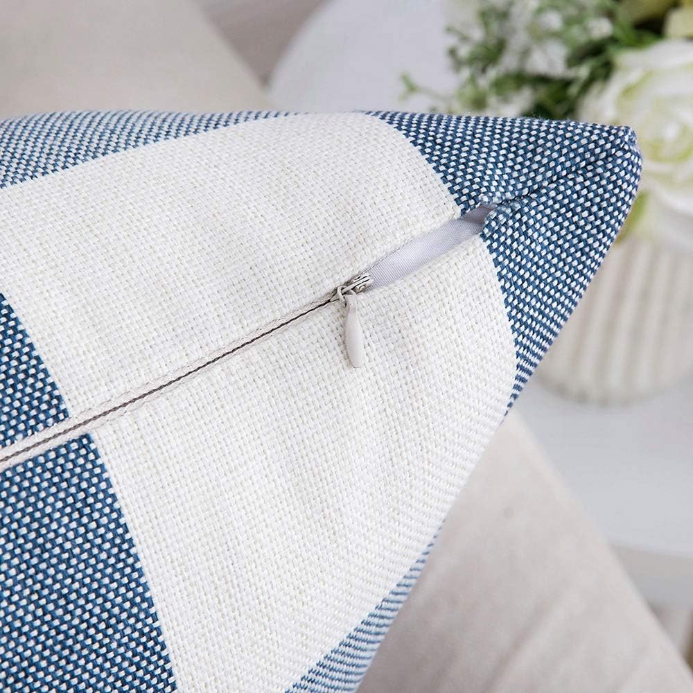 Pack of 1 buffalo-check throw pillow (cover and insert) size 18"x18 with 450g insert