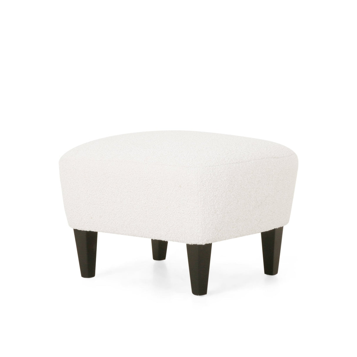 Boucle Fabric Upholstered Accent Chair with Ottoman - Accent Chairs