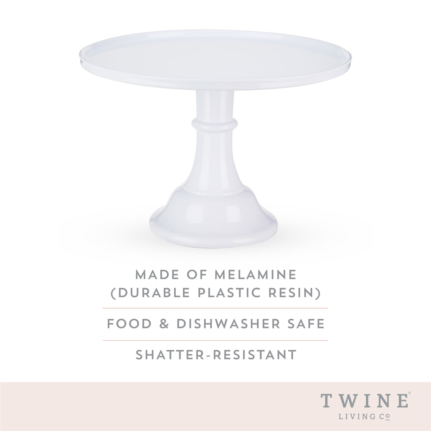White melamine cake stand by twine living