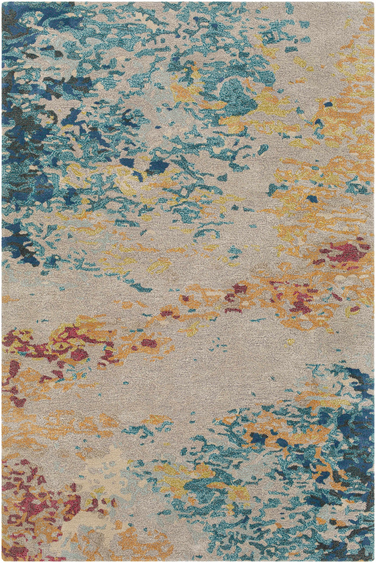 Bualan Stone Pattern Wool Blend Rug - Clearance
