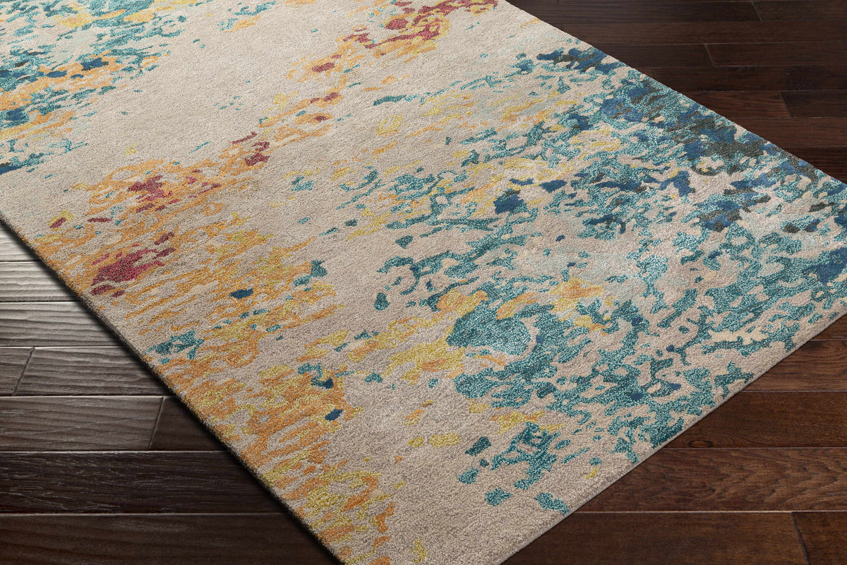 Bualan Stone Pattern Wool Blend Rug - Clearance