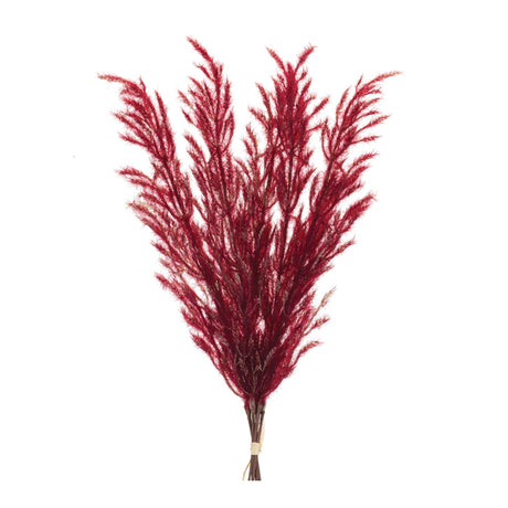 Burgandy-Plume-Bundle-(Set-of-6)-Artificial-Flowering-Plants