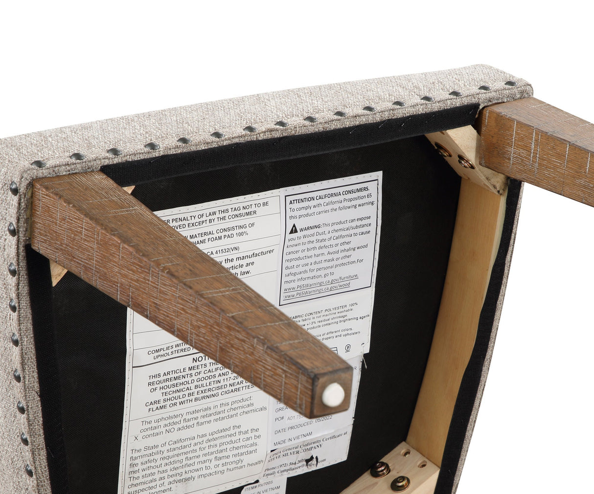 Button Tufted Upholstered Side Chair with Nailhead Trim and Solid Back, Set of 2 - Accent Chairs