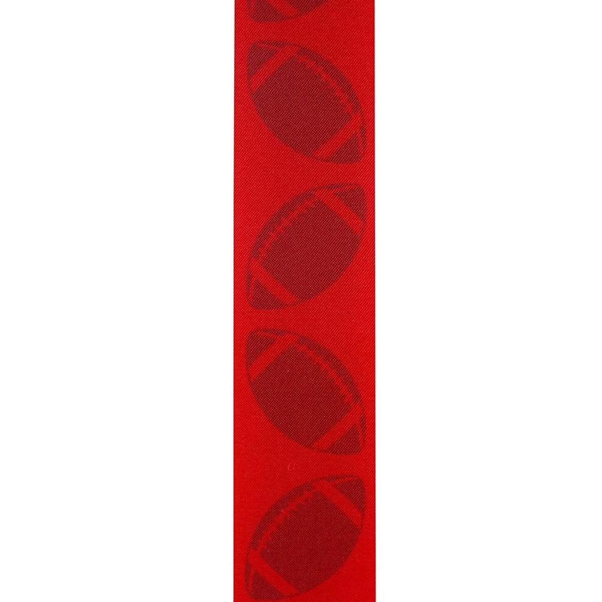 1 3/8 in Homecoming Football Ribbon: Red/Royal (25 Yards)