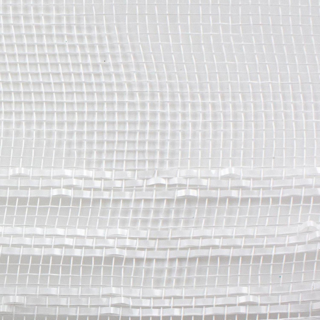10" Border Stripe Metallic Mesh Ribbon: White (10 Yards)