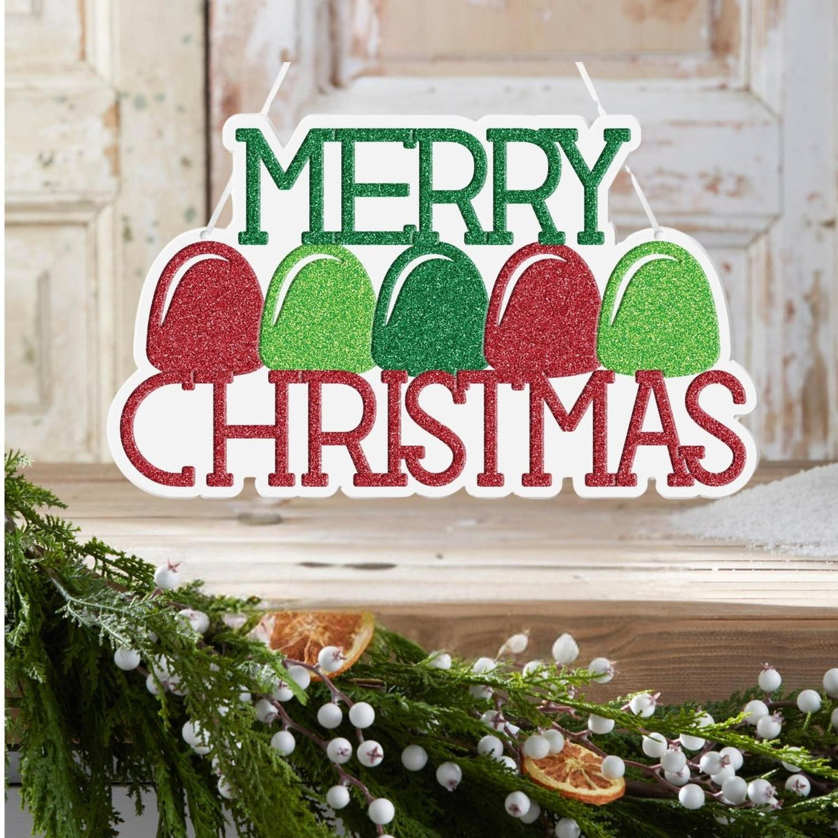 10" Merry Christmas Gumdrop Sign