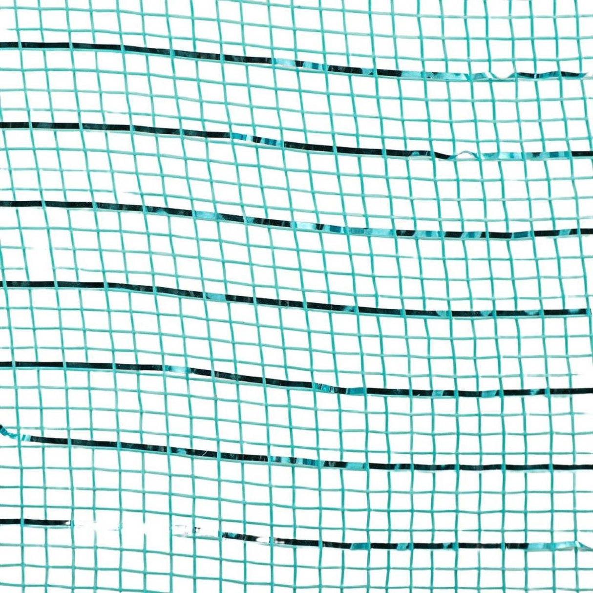 10" Metallic Aqua Dark Turquoise Foil Mesh Ribbon