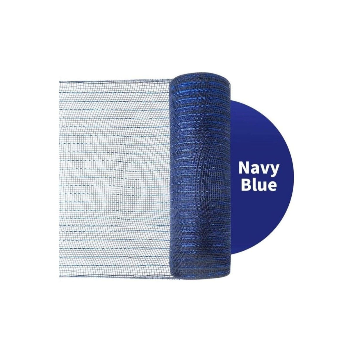 10" Poly Deco Mesh: Metallic Navy/Royal (10 Yards)
