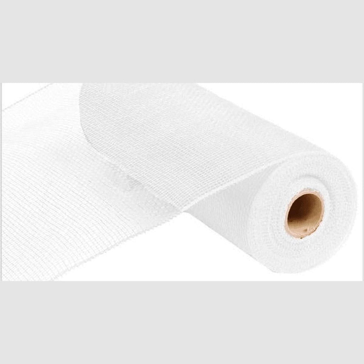 10" Poly Deco Mesh Ribbon: White