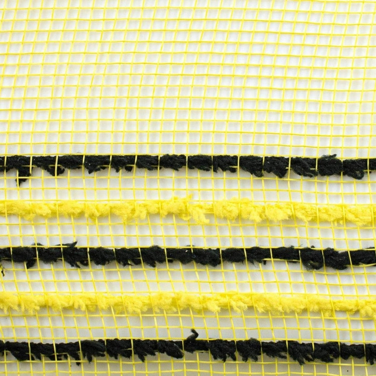 10.25" Drift Border Mesh Ribbon: Yellow/Black (10 Yards)