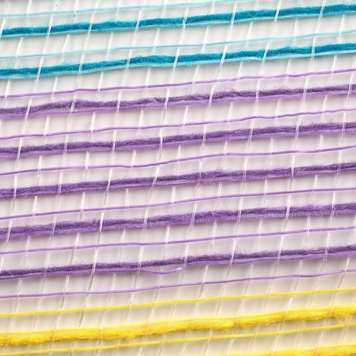 10.25" Faux Jute Small Stripe Mesh Ribbon: Hot Pink, Lavender, Green, Yellow, Turquoise (10 Yards)
